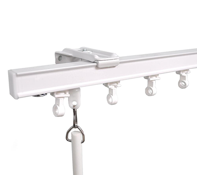 Premium ripple curtain track system for soft pleated drape styling