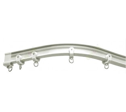 Flexible bendable I curtain track for curved windows and custom layouts