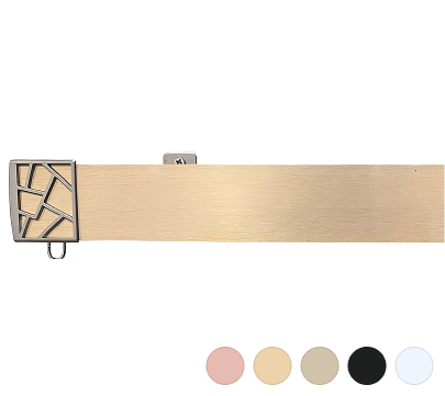 Designer premium linea curtain track with modern square finial