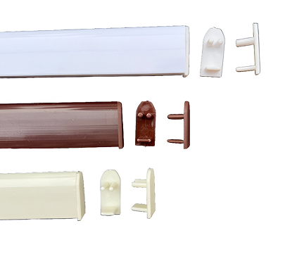 Roller blinds channel and accessories for smooth rolling action